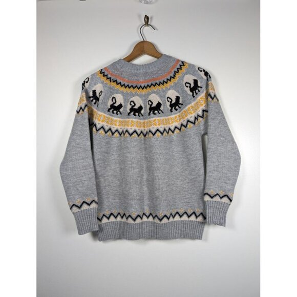 Fair Isle Cat Sweater Size XXL Halloween Witchy Novelty Autumn Fall Runs Small - Picture 1 of 8